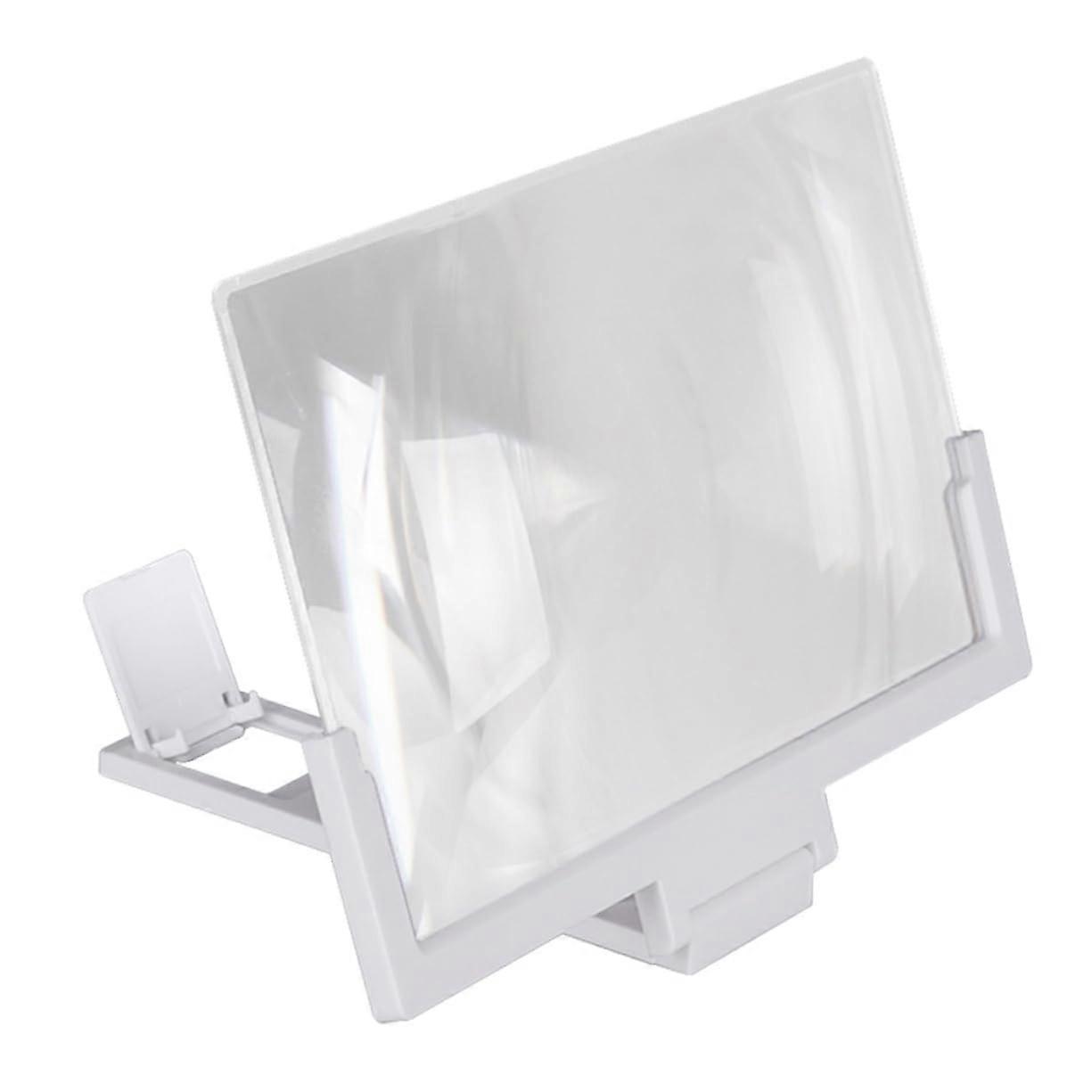 Foldable Phone Screen Magnifier Compact Holder For Mobile Video Viewing White Desktop Stand For Home Or Office