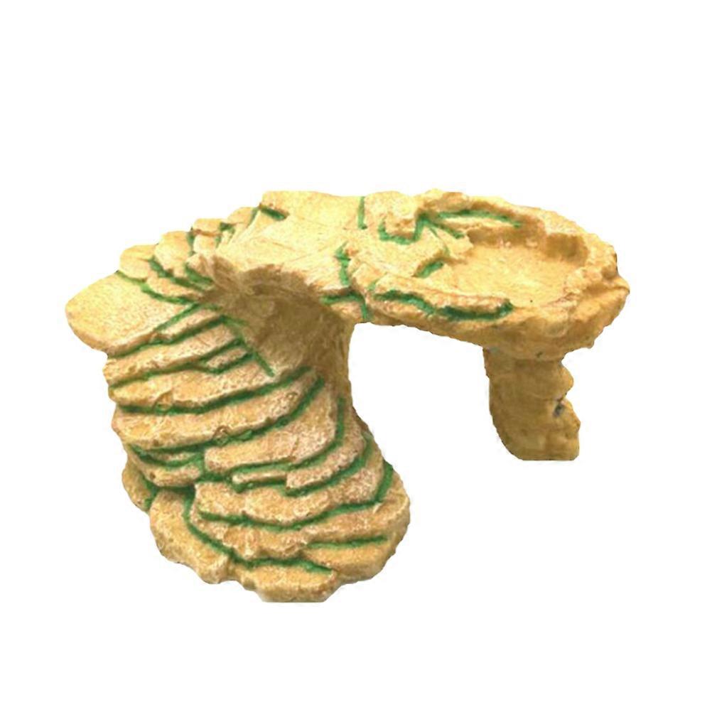 Fish Aquarium Decoration Turtle Basking Platform Suitable For Reptile Habitat Rock-like Size 25X18X10CM 1Set