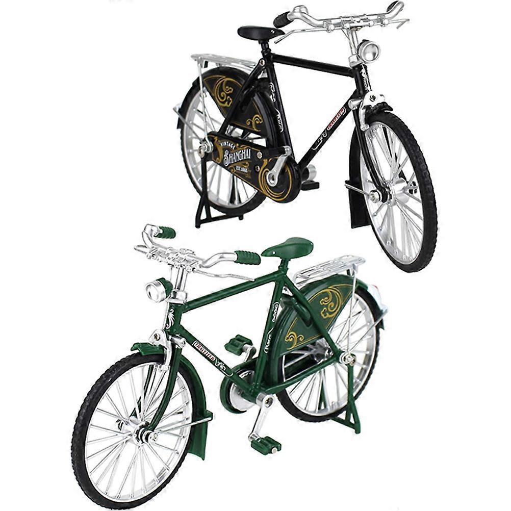 Alloy Bike Model Miniature Bike Modeling Models for Home 2Pcs Set
