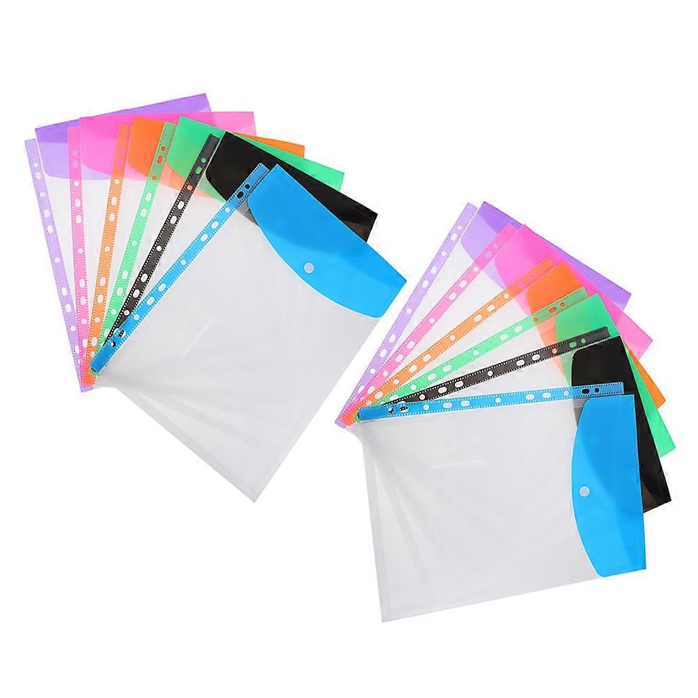 Plastic Binder Pocket 12Pcs File Binder Pouches Excellent For Preventing Loss Of Important Documents Stylish And Functional