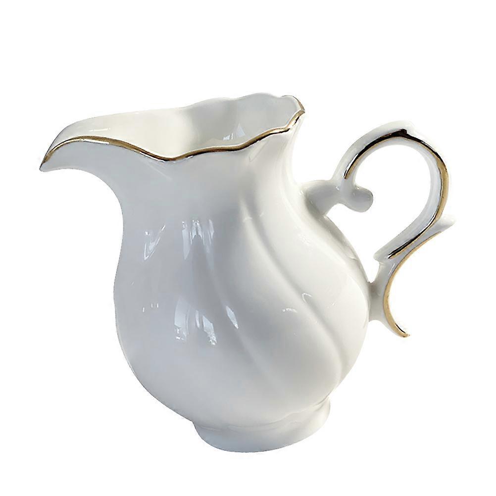 Porcelain Milk Jug Liquid Container Cafe Owners Home Users European Style 12.8x11.5cm 1Pack