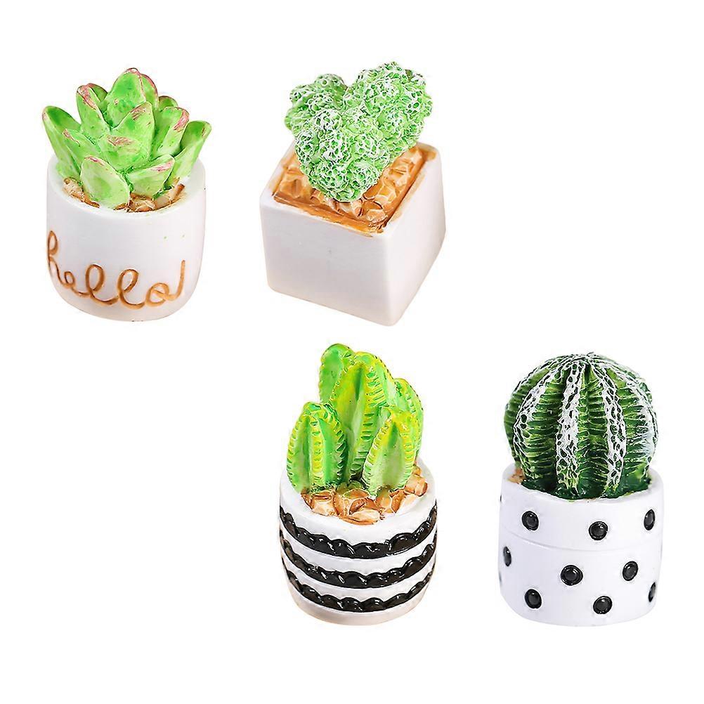 Here's a refined product description for your **4pcs Artificial Mini Cactus Potted Plants Faux Bonsai**:
๐ฟ **4PCS Artificial Mini Cactus Potted
