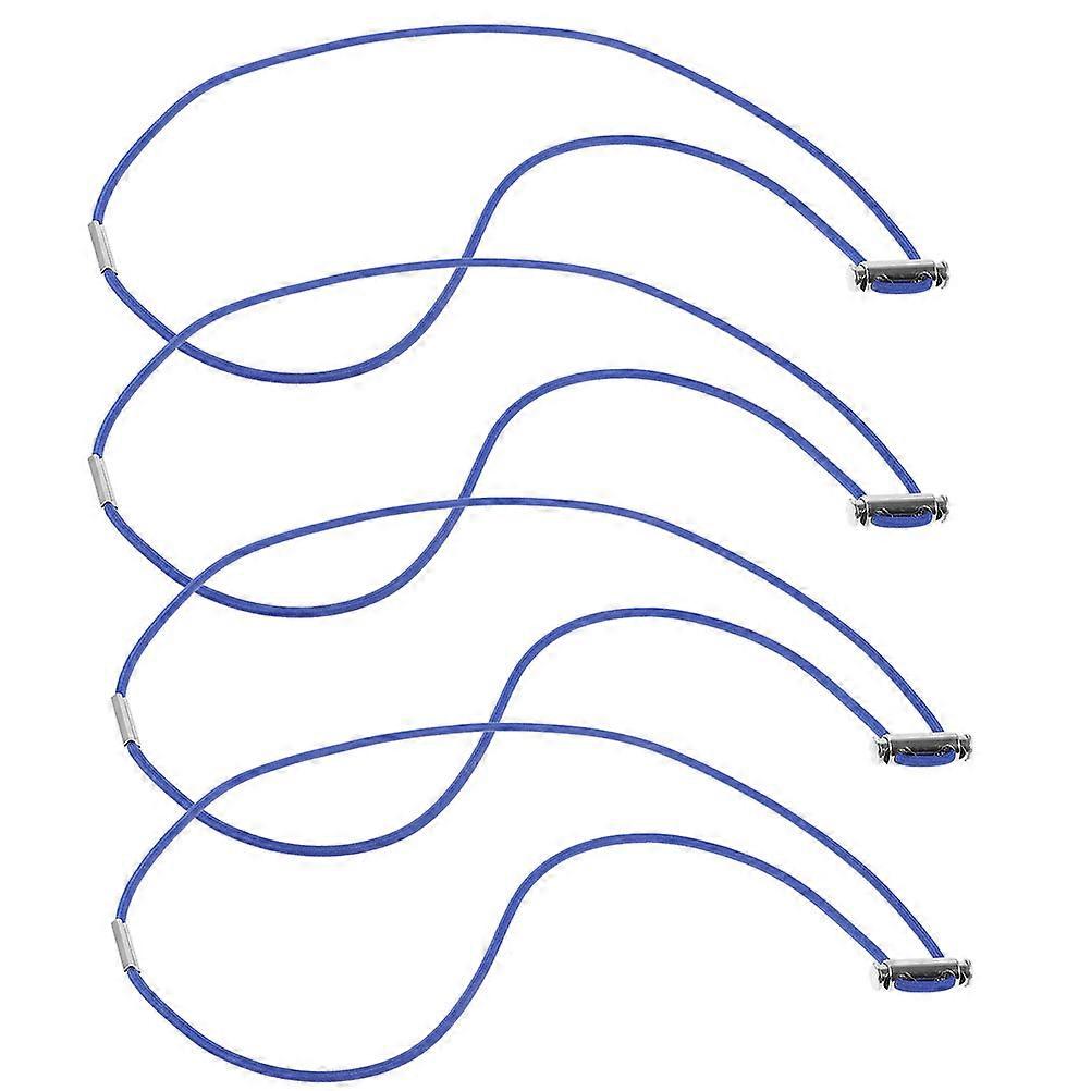 Adjustable Garbage Bin Band 70cm Circumference Designed For Home Use Blue Secure Trash Bags 4Pcs