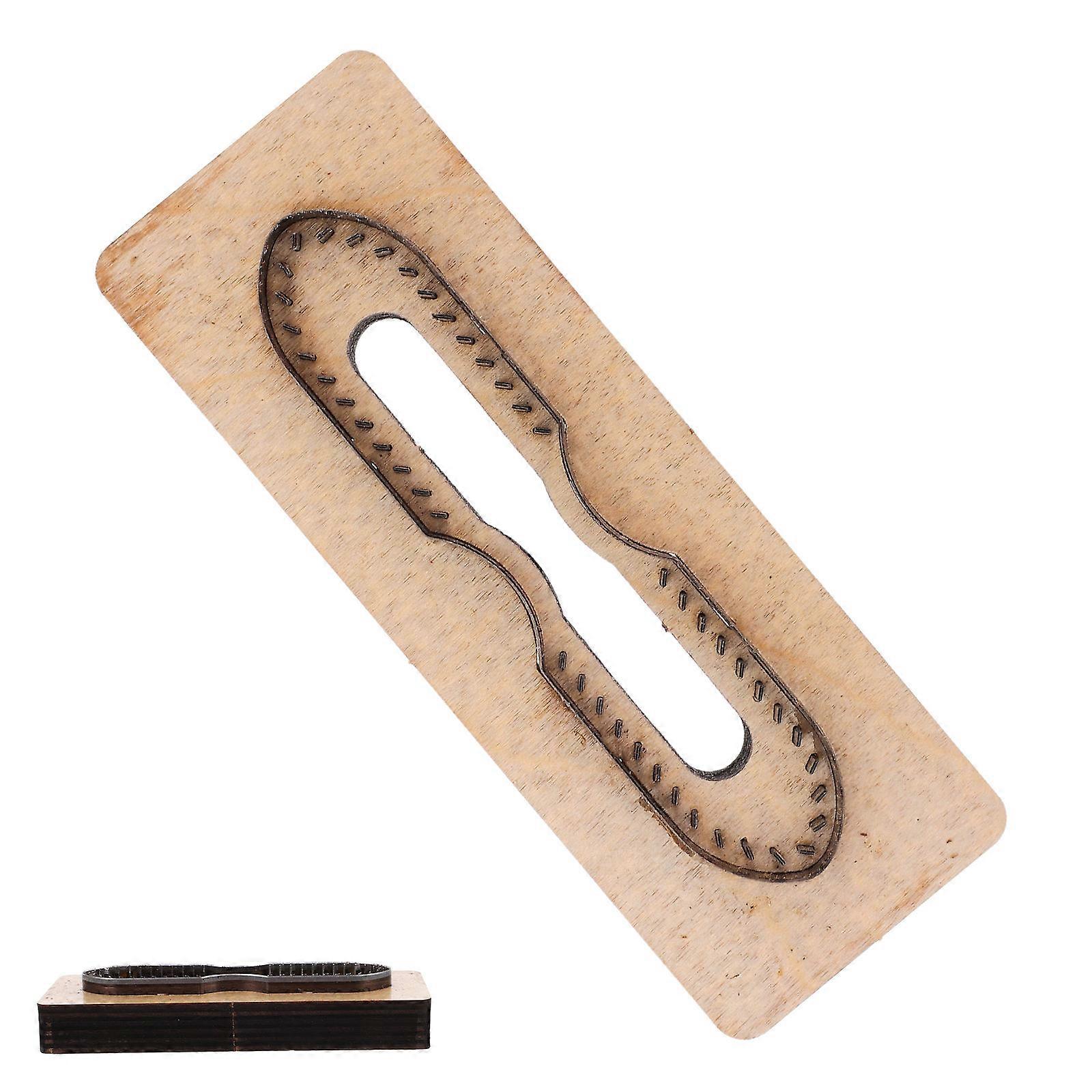 Leatherworking Tools Diy Cutting Template Suspenders Connecting Strap 11.00X2.30X1.40CM Intricate Designs 1Pcs