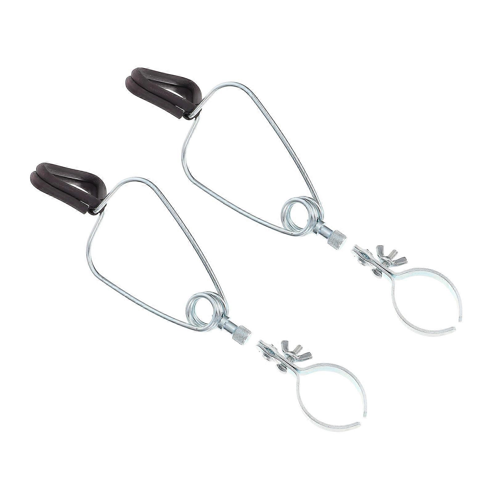 Reptile Lampshade Clips for Home 2Pcs Silver Iron Fixing Clips for Holding Use