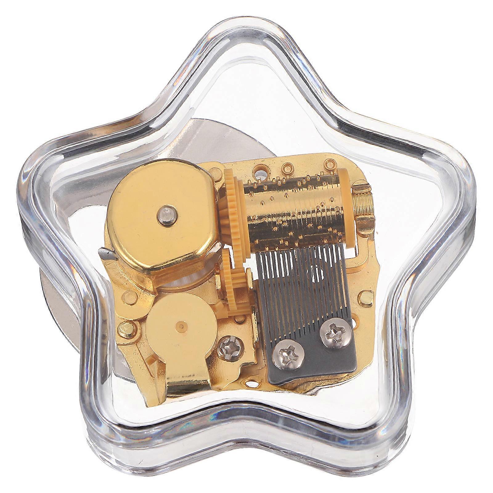 Acrylic Hand Cranked DIY Music Box with Transparent Premium Clockwork – Sound and Smooth Surface for Family and Friends – Perfect Birthday Gift