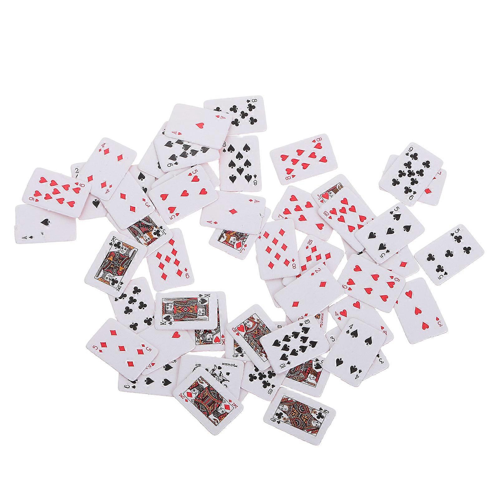 Durable Cardboard Miniature Dollhouse Accessories with Mini Playing Cards for Party Use Assorted