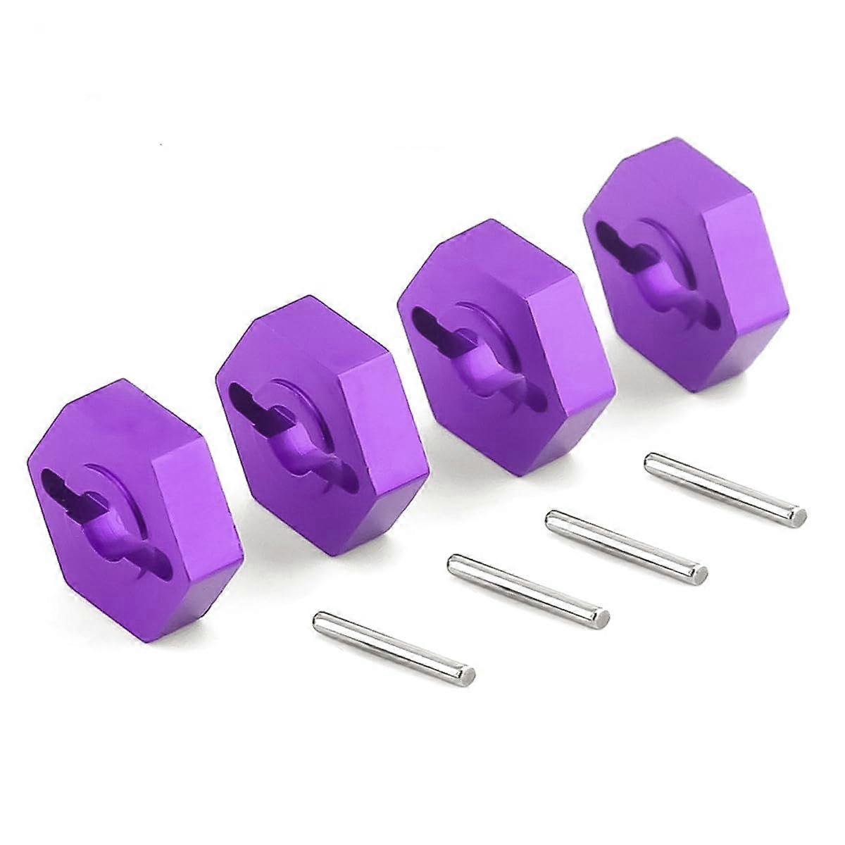 12mm Purple Metal Hex Adapter RC Parts for Traxxas 1/16 ERevo, Slash 4WD, Summit RC Car