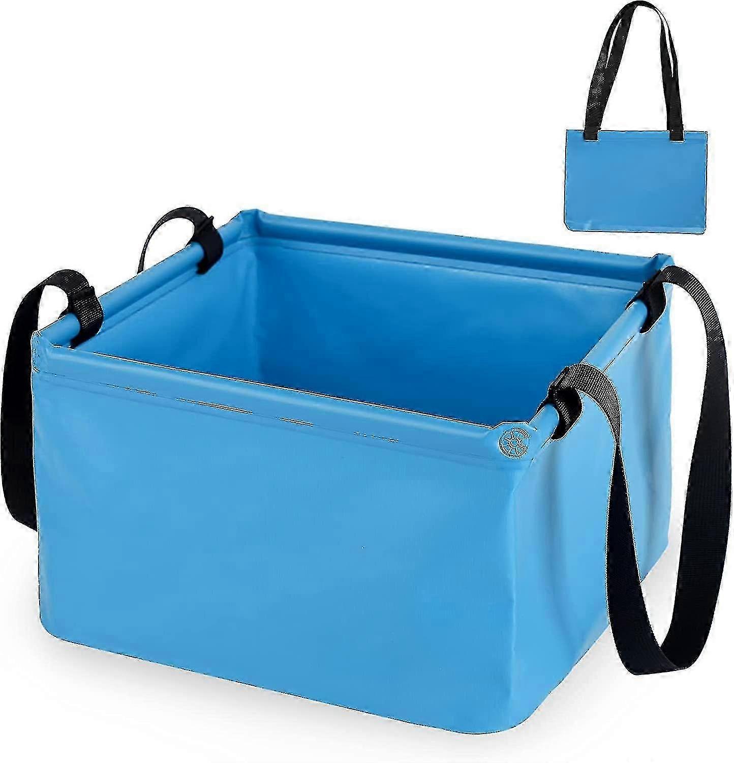 Collapsible Bucket Folding Washing Up Bowl With Handle Camping Storage Container Foldable Washing Basin 15l Portable Lightweight Pail For Camping Wash