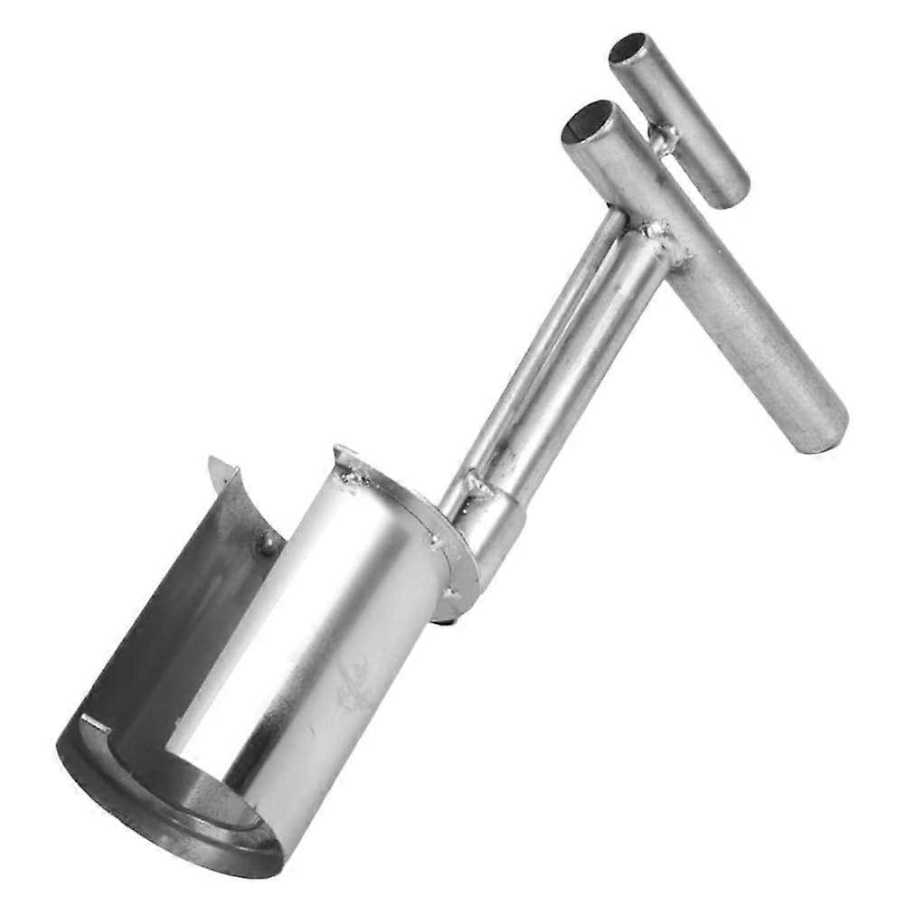 Bulb Planter with Double Footrest, Ideal for Growing Vegetables, Silver