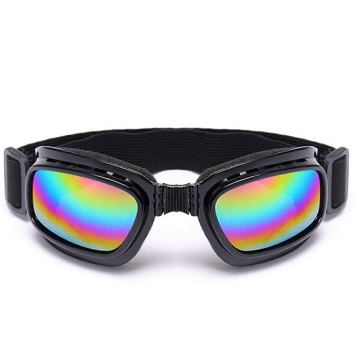 Foldable Motorcycle Goggles for Offroad Racing, Ski, and Snowboard - Colorful, Lightweight, UV Protection, Anti-Fog