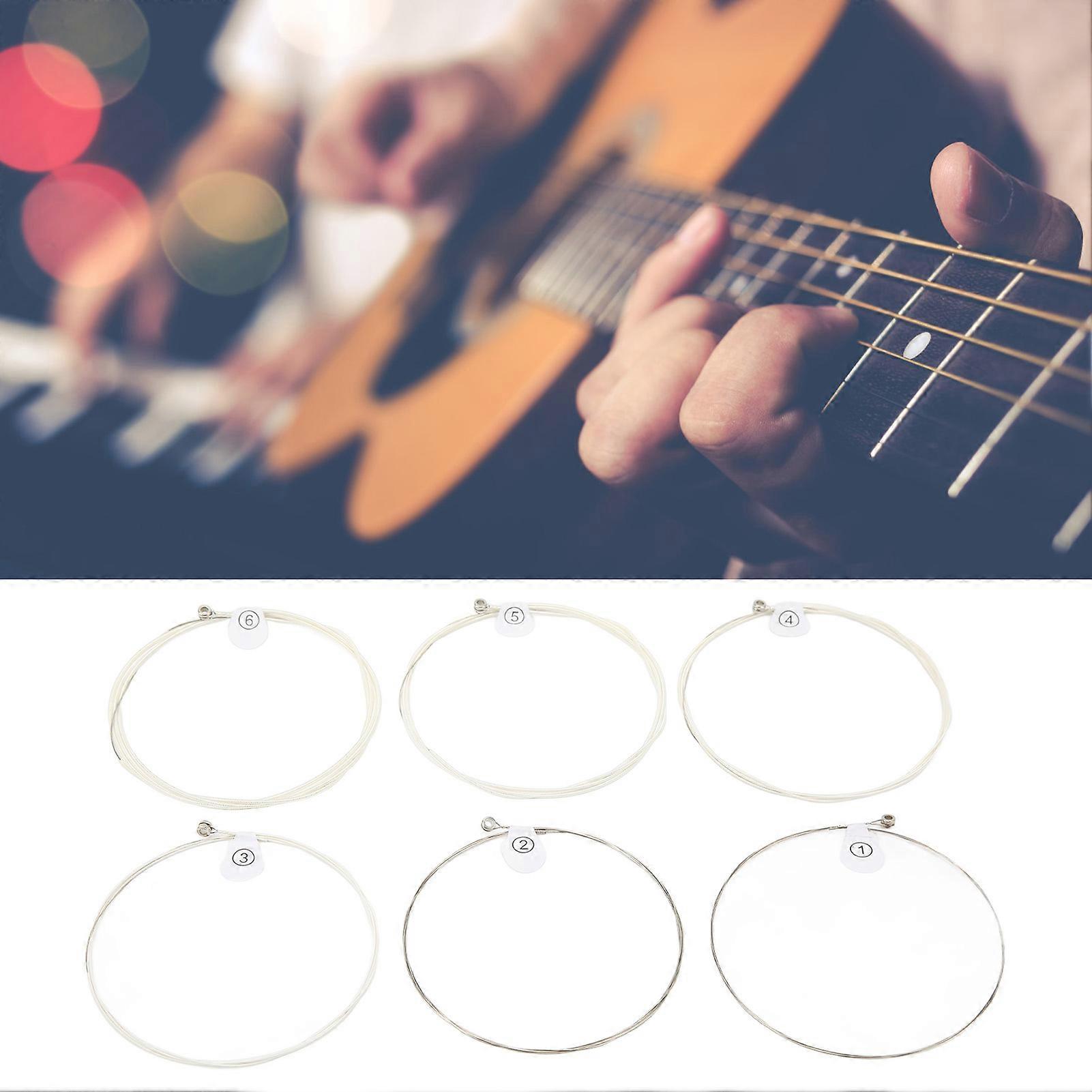 6Pcs Guitar String Ball End Metal Bass Strings Instrument Accessory for Replacement 