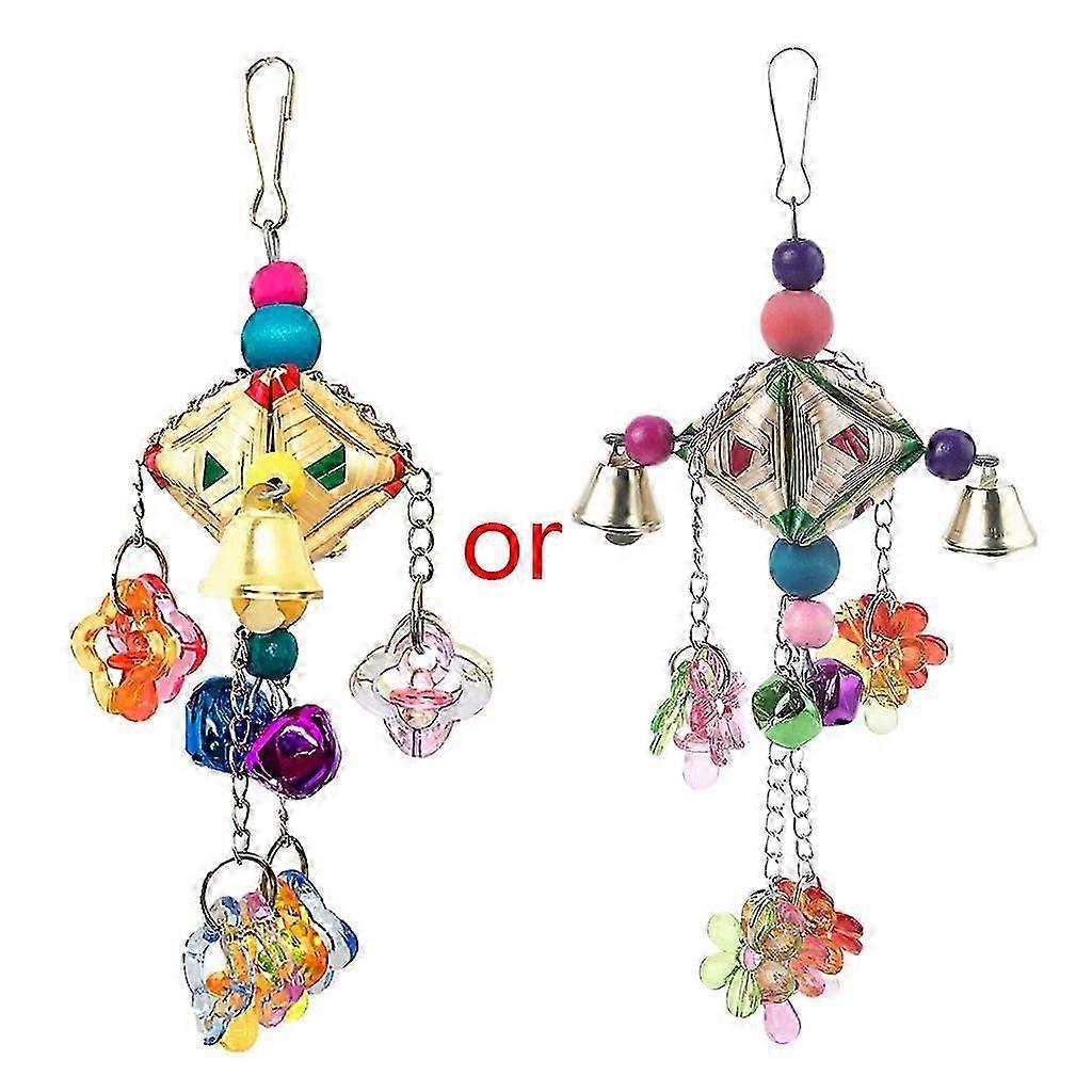 Chic Bird Chew Toys Ring Bell for Chewing Teeth Grinding Multicolor Pendants