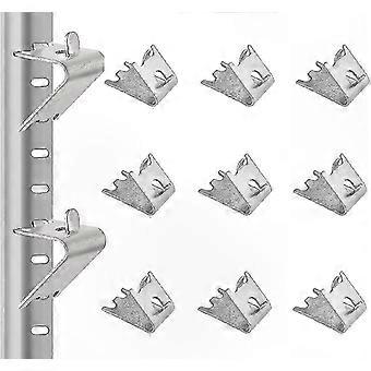 Stainless Steel Freezer Shelf Clips, 12-Pack, 1.5mm Thick, Square Design for Refrigerator and Cooler Storage Organization