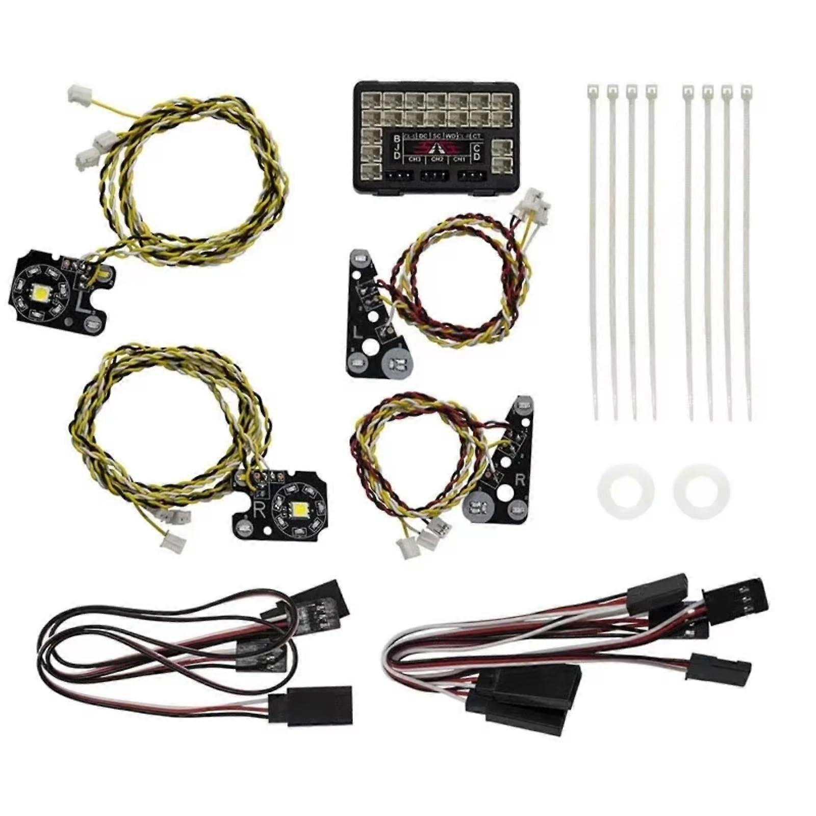 RC Lamp Signal System for TRX-4 Defender 1/10 Scale Crawler - Front and Rear Light Upgrade Accessories