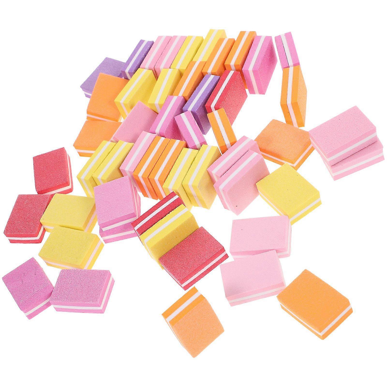 50pcs Small Grinding Blocks Nail Art Files Manicure Sanding Cube Professional Manicure Rasp for Salon