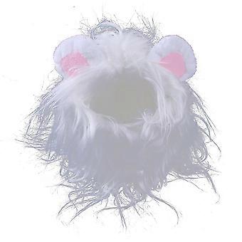 Lion Mane voor honden: realistische en leuke lion mane voor honden, wit