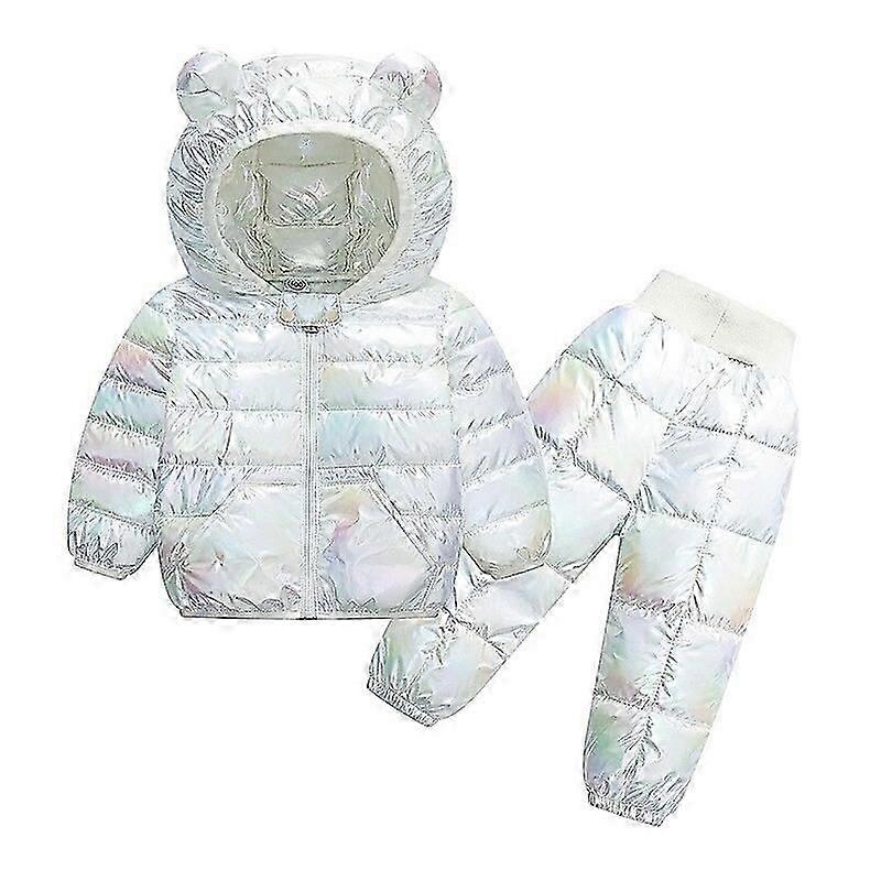 Toddler Winter Baby Kids Clothing Sets Warm Faux Down Jacket Clothes Sets Children Kids Snowsuit Coats Vest Pants OverallsKIDS Outfit Sets