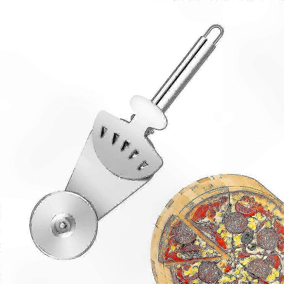 2 قطعة عجلة قطع البيتزا ، شفرة حادة من الفولاذ المقاوم للصدأ ، مقاومة للصدأ ، مقبض مريح ، حارس الإبهام ، شريحة بيتزا سميكة أو رقيقة