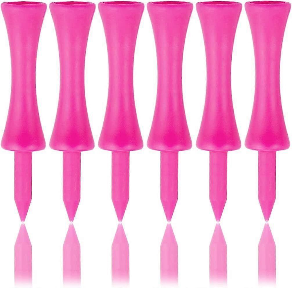 Tees de golfe rosa plástico 57MM Long Castle Golf Tees 2 1/4 polegadas (rosa) (100Pcs)