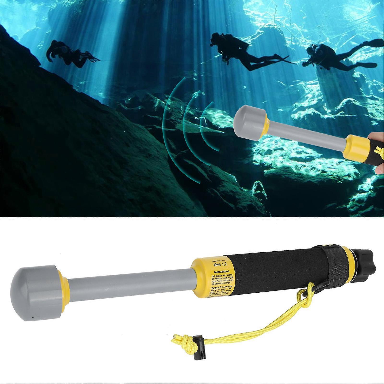 HandHeld Waterproof Pulse Induction Underwater Metal Locator Detector with Vibration LED Alarm 30m