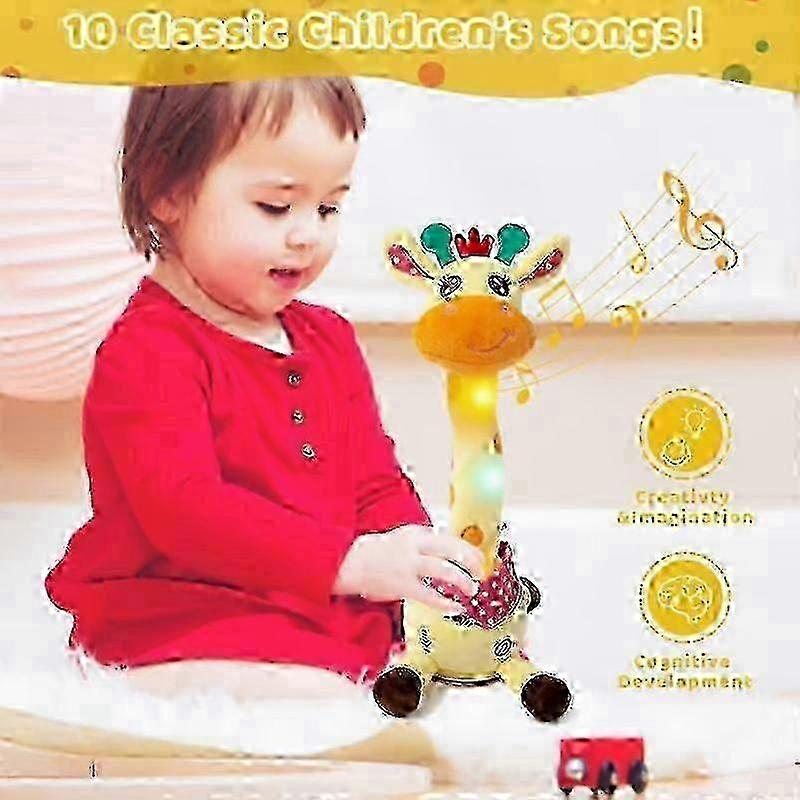 Musical Giraffe Toy - Interactive Singing & Dancing Plush, Repeats What ...