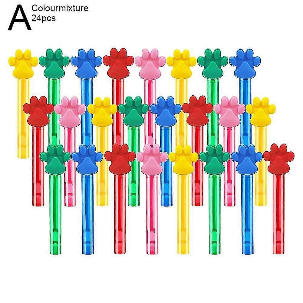 24 or 48 Paw Print Bubble Wands for Children's Outdoor Play and Party Fun