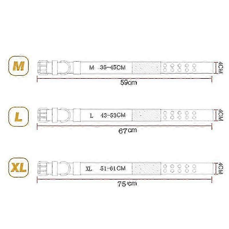 1.5" Width Military Dog Collar Adjustable Metal D Ring & Buckle Wor...