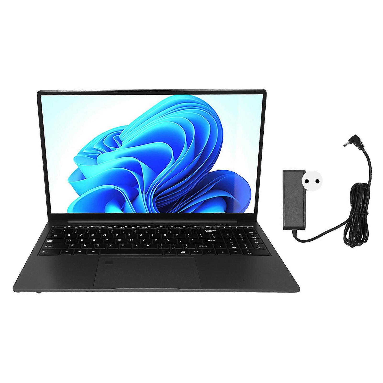 15.6 Inch Laptop with Intel Celeron, 16GB RAM, 512GB SSD, Fingerprint Reader, Windows 10/11