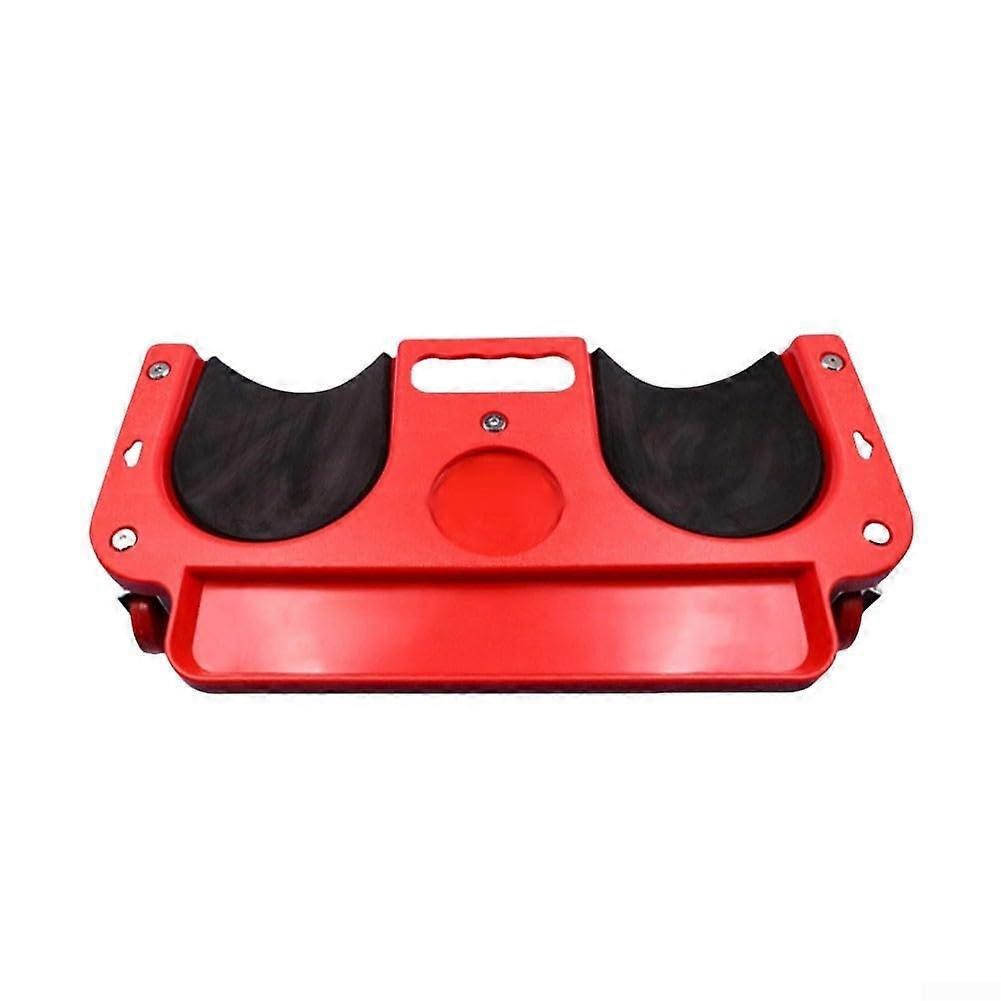 Automotive Workshop Rolling Knee Board Heavy Duty Wheels Mechanics Creeper Pad Portable Kneeling Platform Red