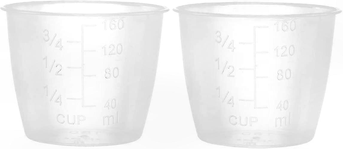Kitchen Measuring Cup Set, 2 Clear Plastic Graduated Cups for Rice Cooker Replacement & Cooking Essentials
