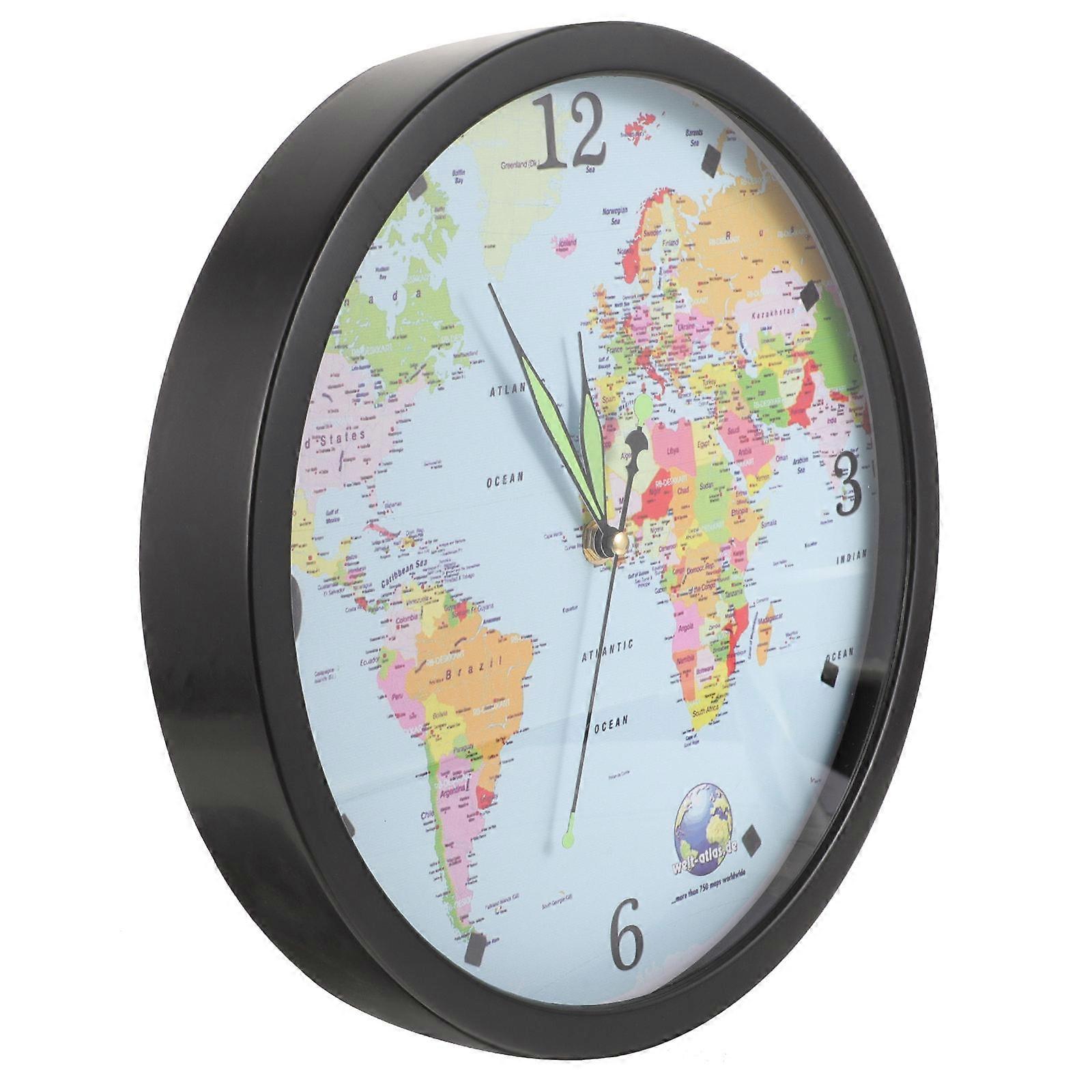Retro Round Wall Clock Plastic Multi Non-Fading Household Wall Hanging Clock