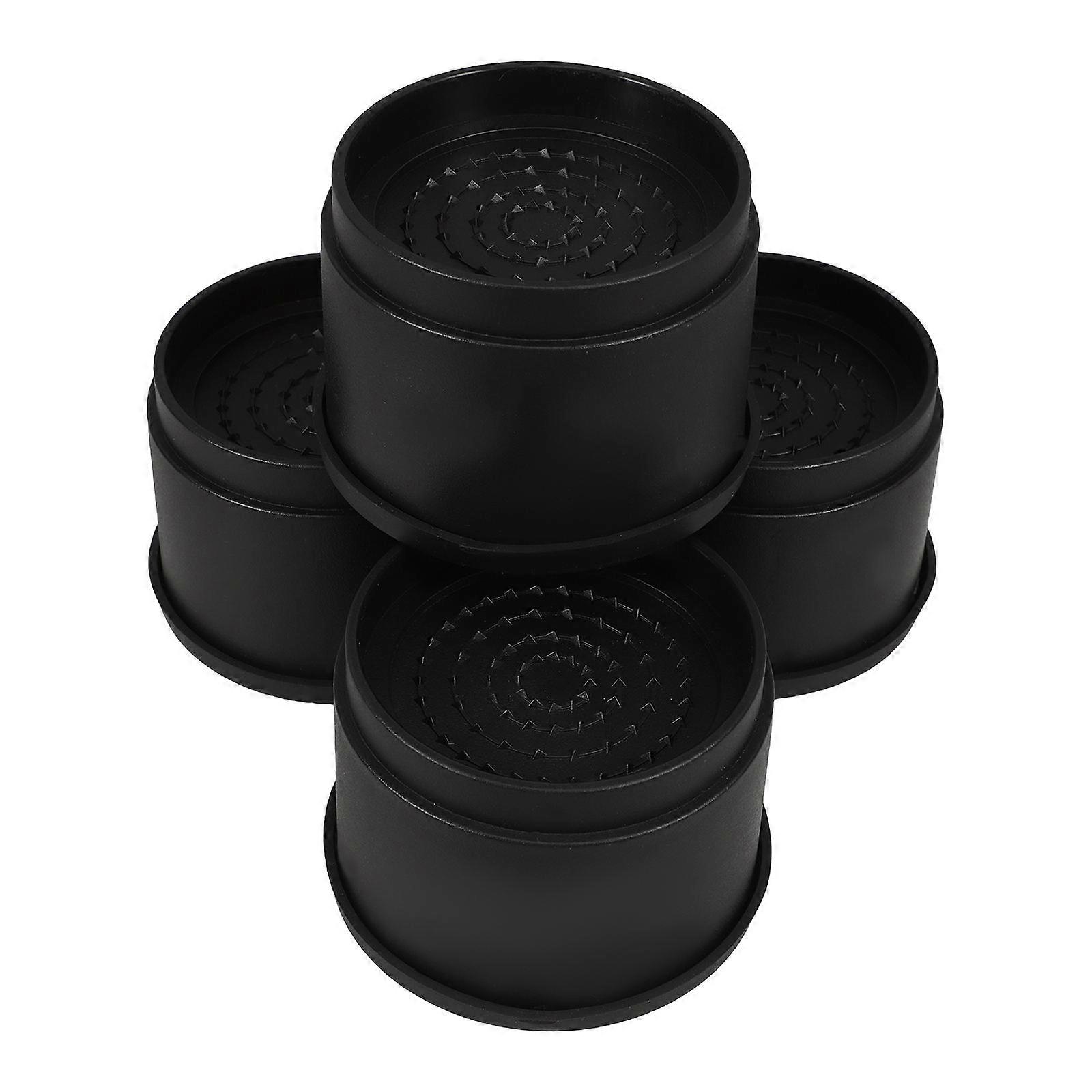 4 Pcs Stackable Bed Risers Furniture Lifts for Desk Cabinet Non Slip Floor Protectors Multi Functional Furniture Coasters