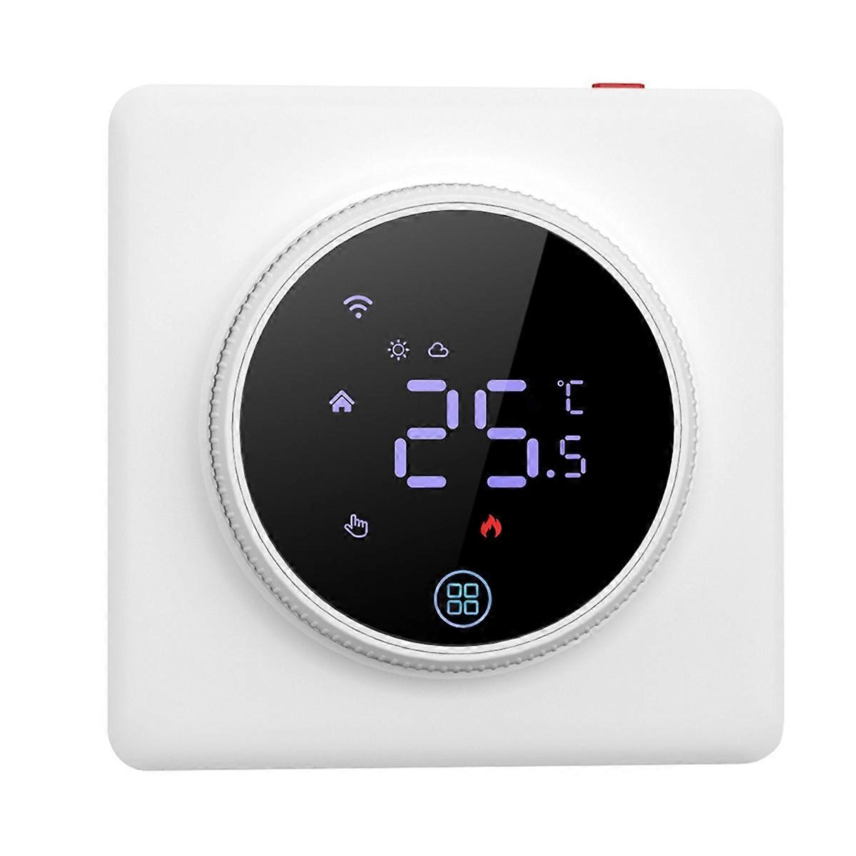 Tuya WiFi Knob Thermostat with Voice Control Remote Control App Programmable Thermostat Switch,A