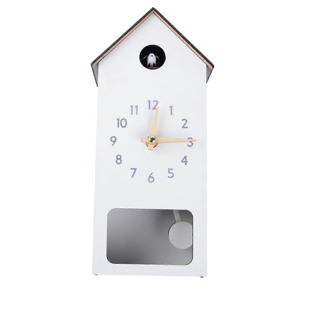 Cuckoo Clock Wall Mounted Battery Operated Art Hanging Clock Swing Pendulum For Nursery Office Bedroom