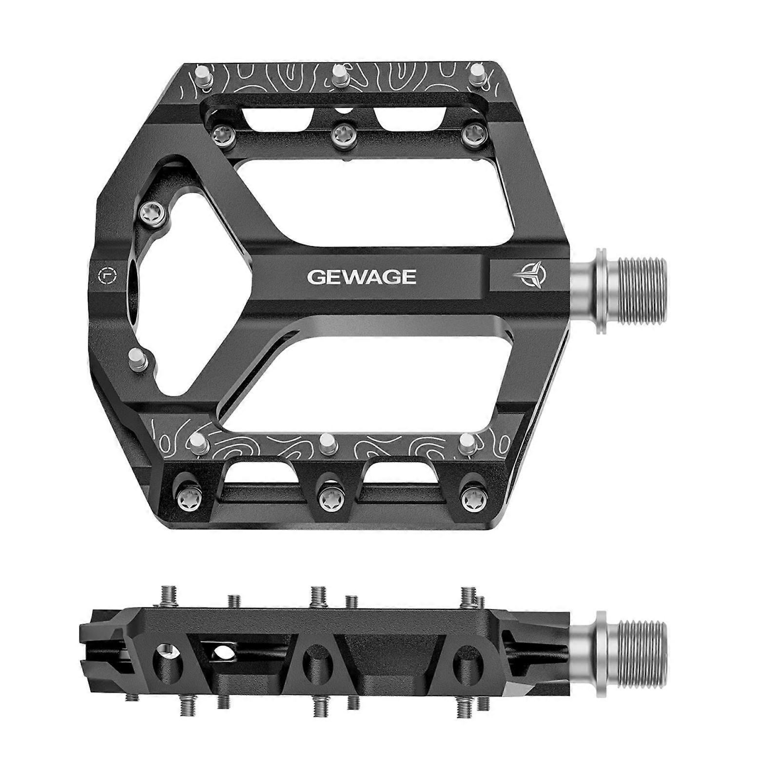 2x Mountain Bike Pedals Easy to Install Nonslip High Platform Pedals for Folding