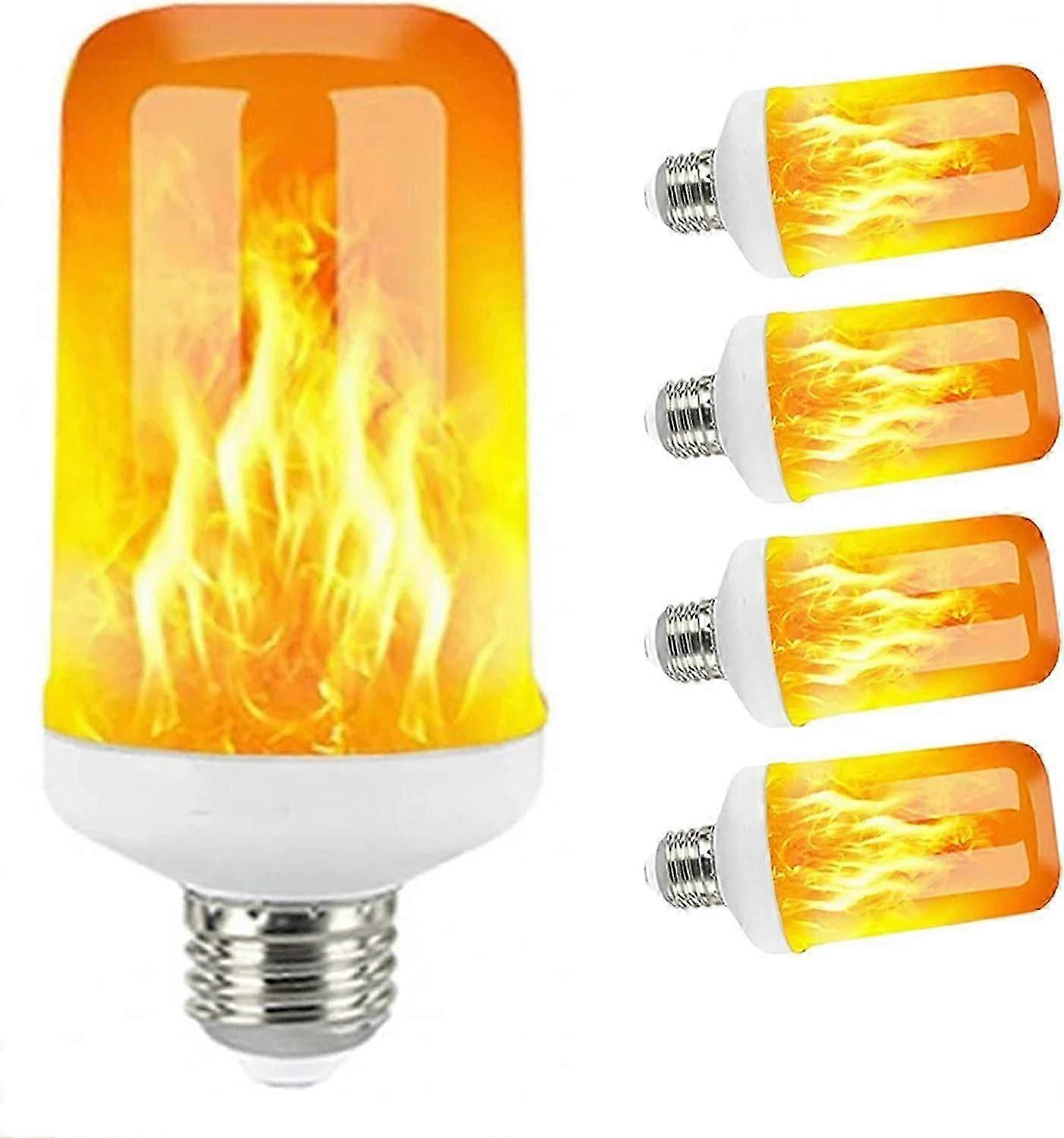 LED E27 Flame Lamps Flame Effect Light Bulb Flickering Emulation Fire Light(5p WJX
