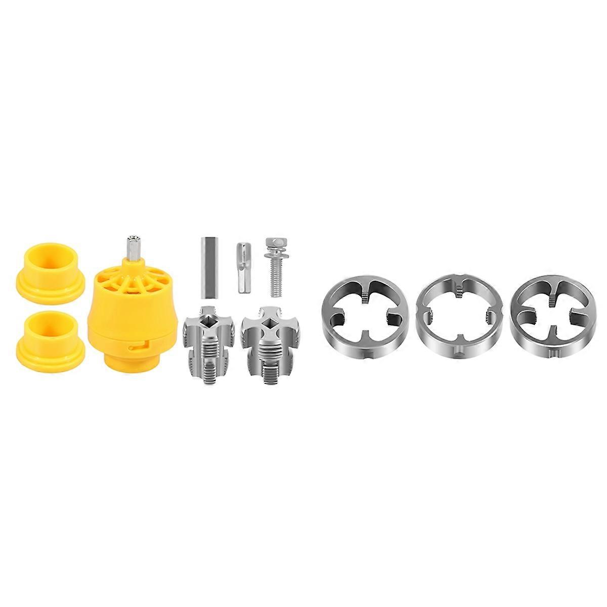 8PCS PVC Thread Maker Nástroj Trubka Závitník Instalatérské Nástroje