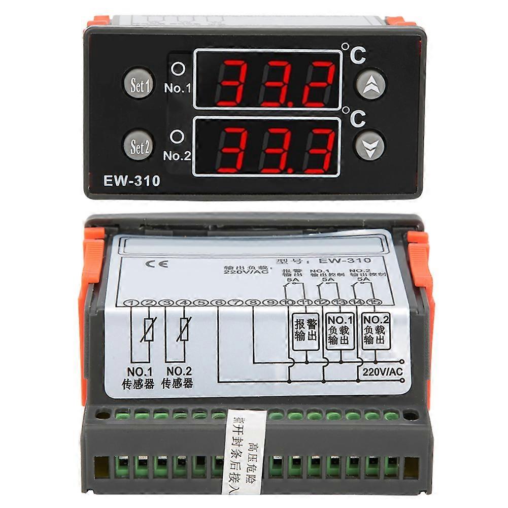 EW310 Digital Temp Controller 100x51x84mm ABS with Alarm AC220V