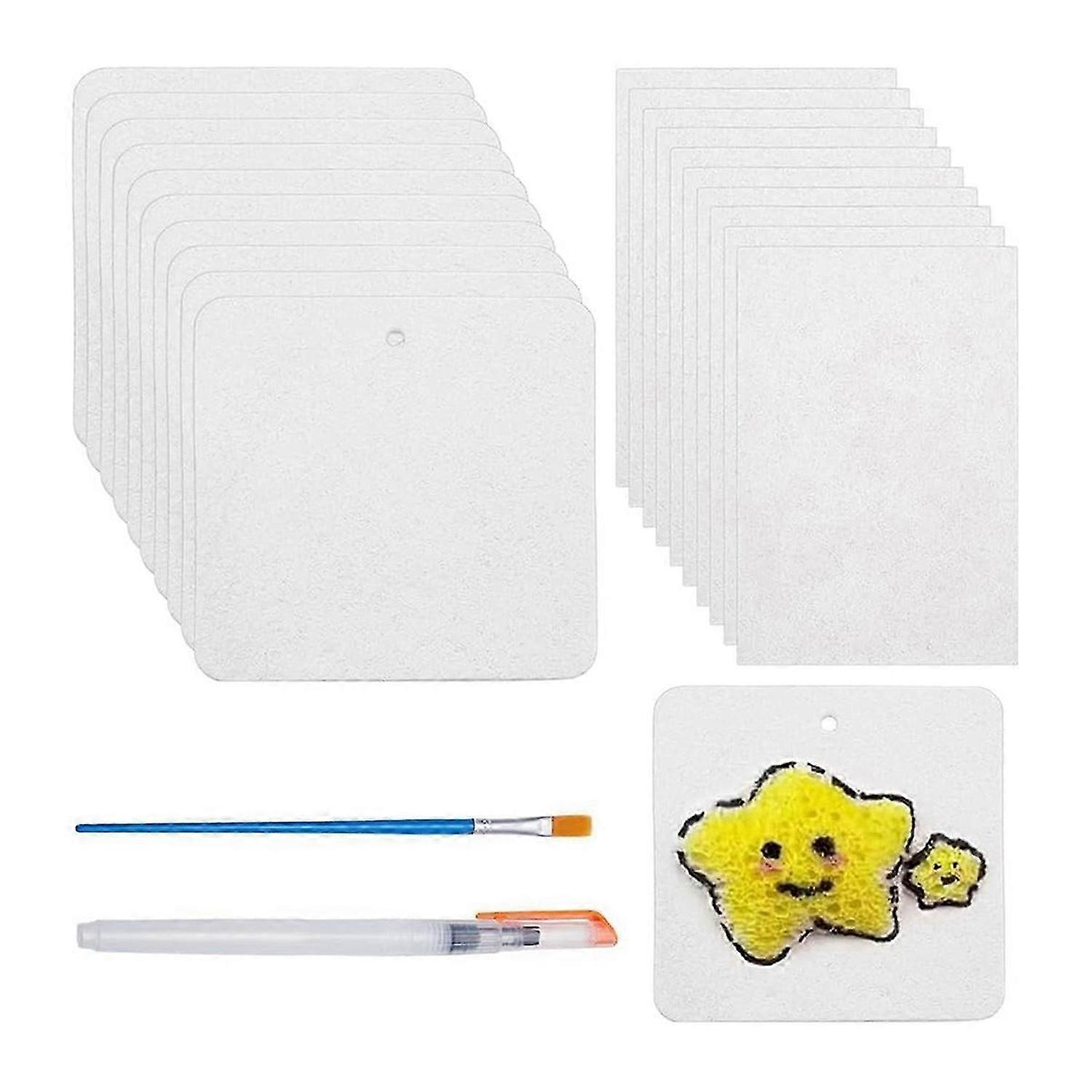 20 Pcs Magic Foam Texture Paper 3D Drawing Magic Canvas Sponge for Acrylics Painting DIY 3D Art Draw
