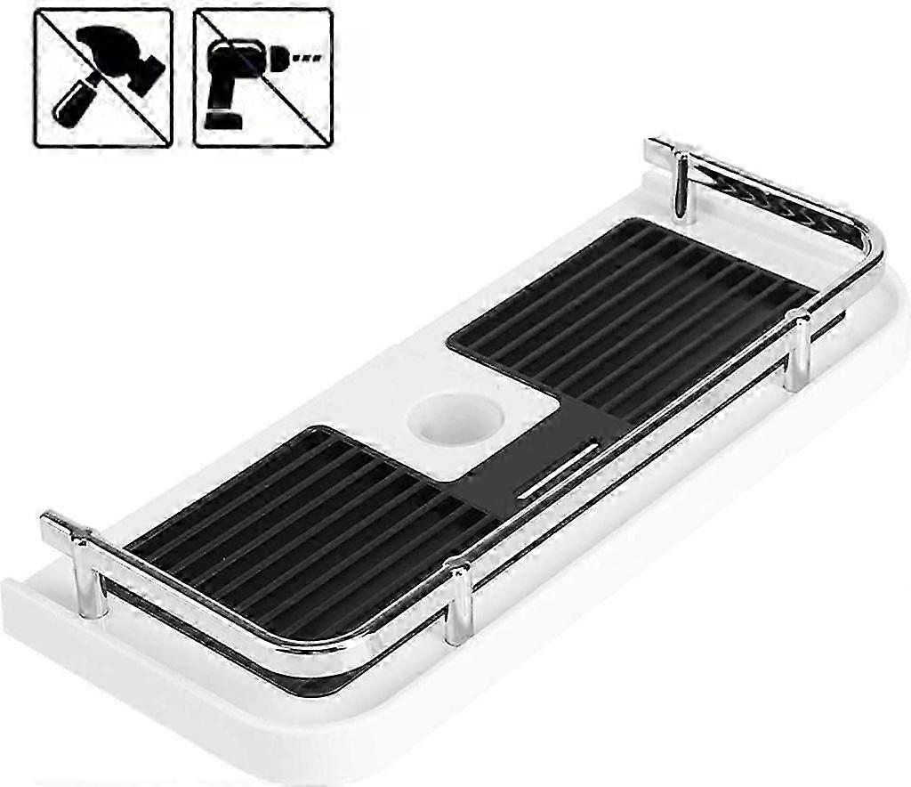 Shower Rod Rack - No Drilling, Hanging, with 2 Hooks