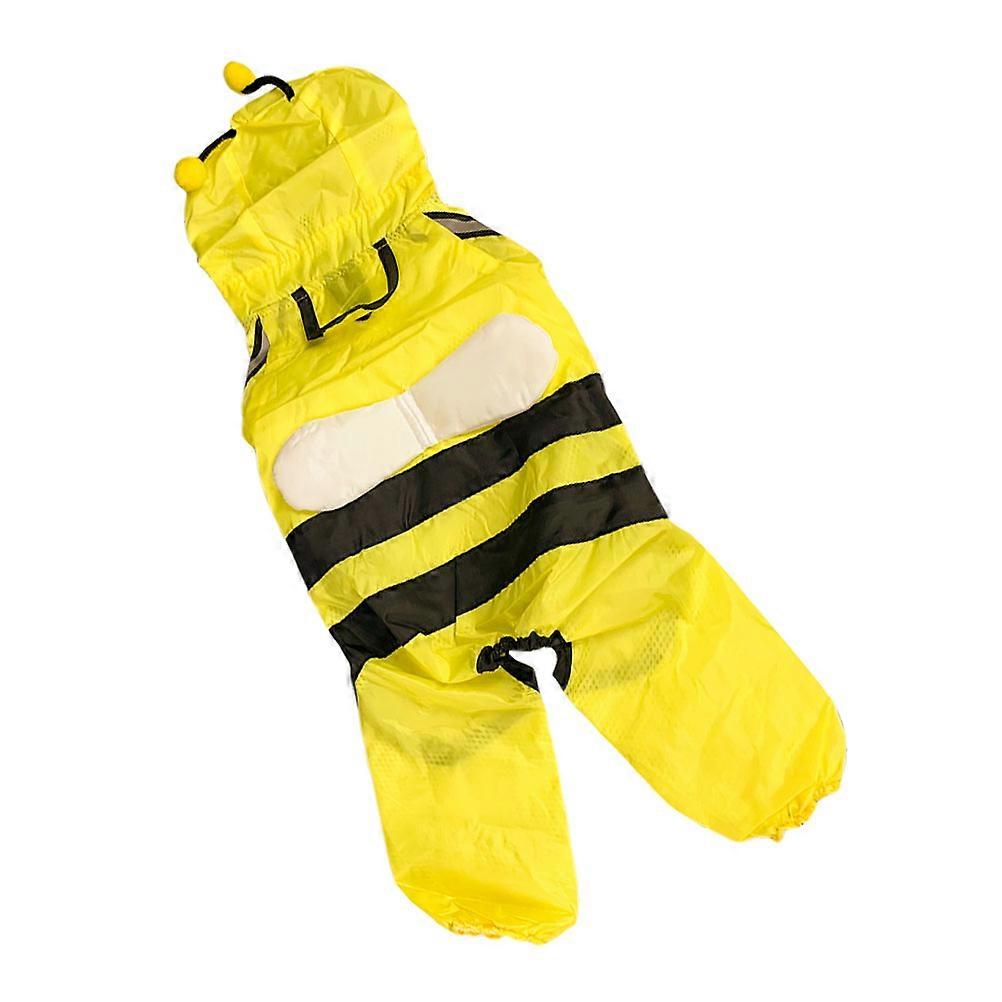 Fashion Small Bee Pet Rain Slicker Secures Warmth 1Pcs
