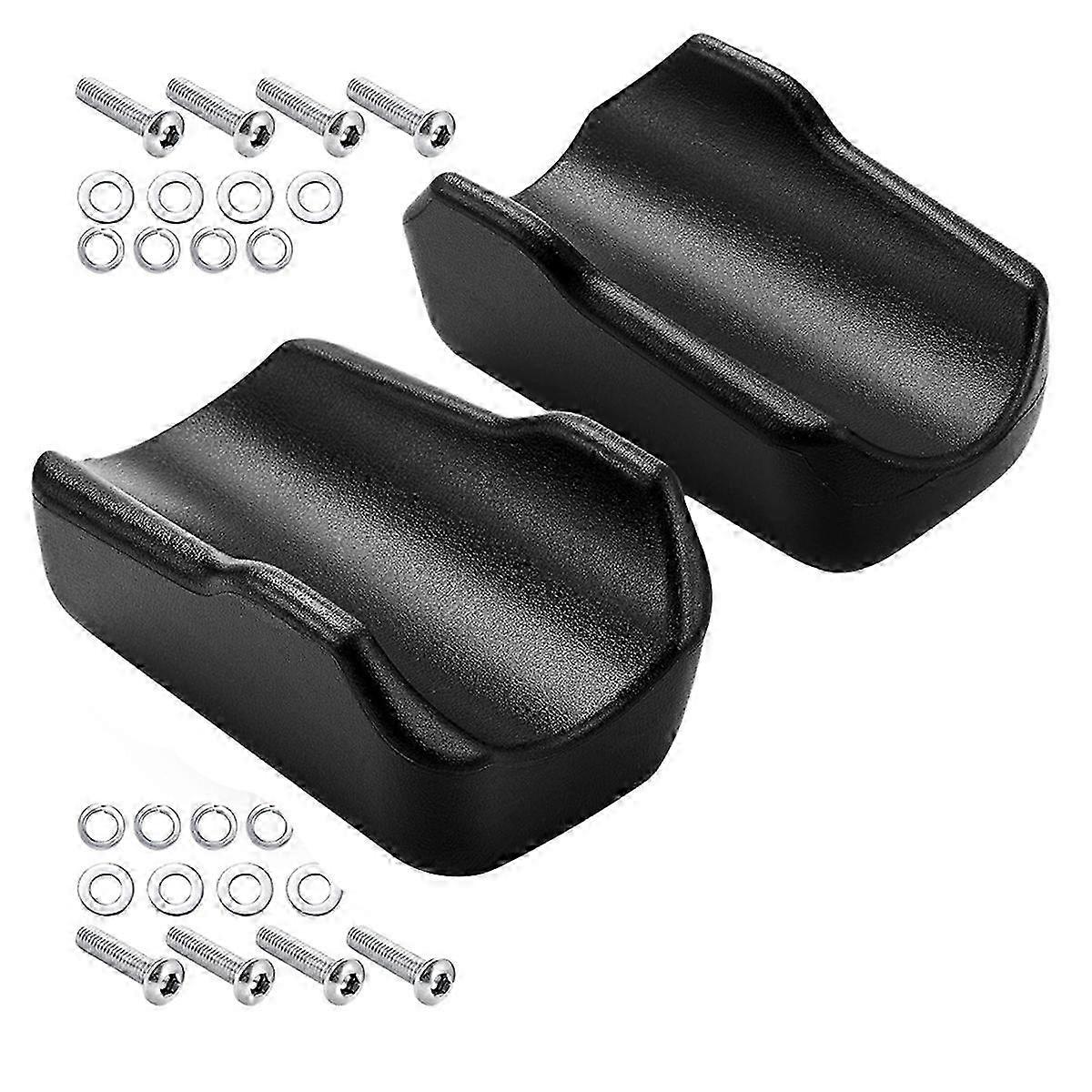 2 Pcs Rollator Armrest Pad Upright Walker Suitable forearm Pads Black Handle Cushions