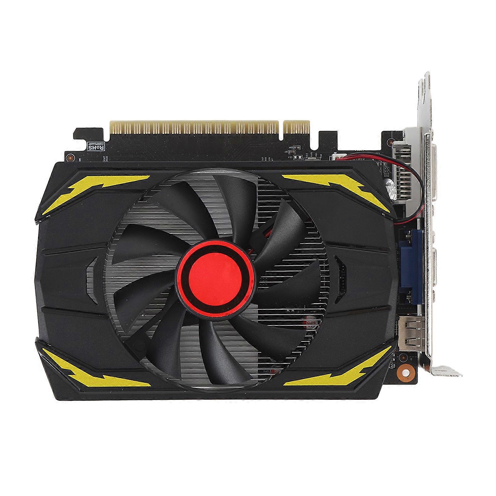 PC Graphics Card 4GB DDR5 128bit Quiet Gaming Card with Cooling Fan PCI Express 2.0