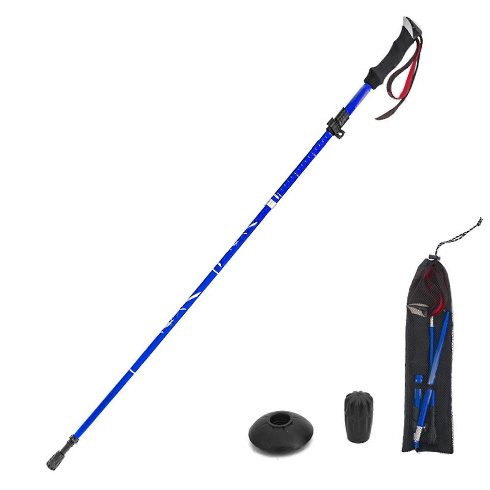 Lightweight  Trekking Pole Five-fold Walking Stick for Hiking Camping Backpacking