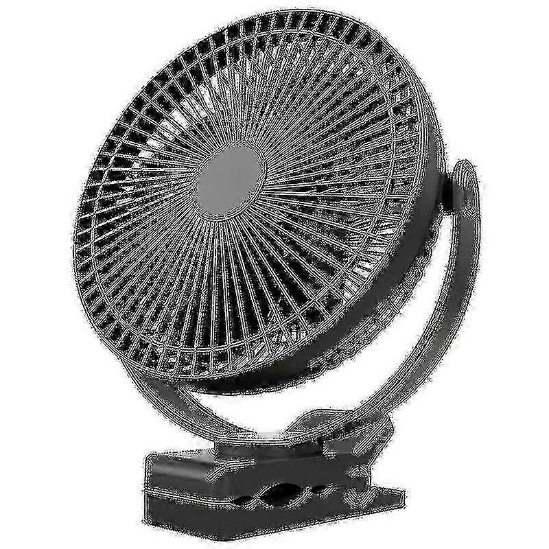 10000mah 8" Rechargeable Portable Clip On Fan, 8" Battery Powered Clip On Fan, Usb Fan, 4 Speed, Str