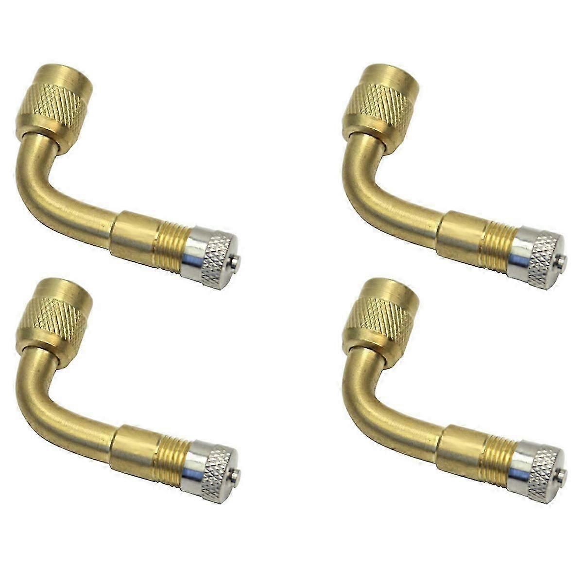 4X Motorcycle Car Tire Valve Extension Adapter - 90 Degree Curve