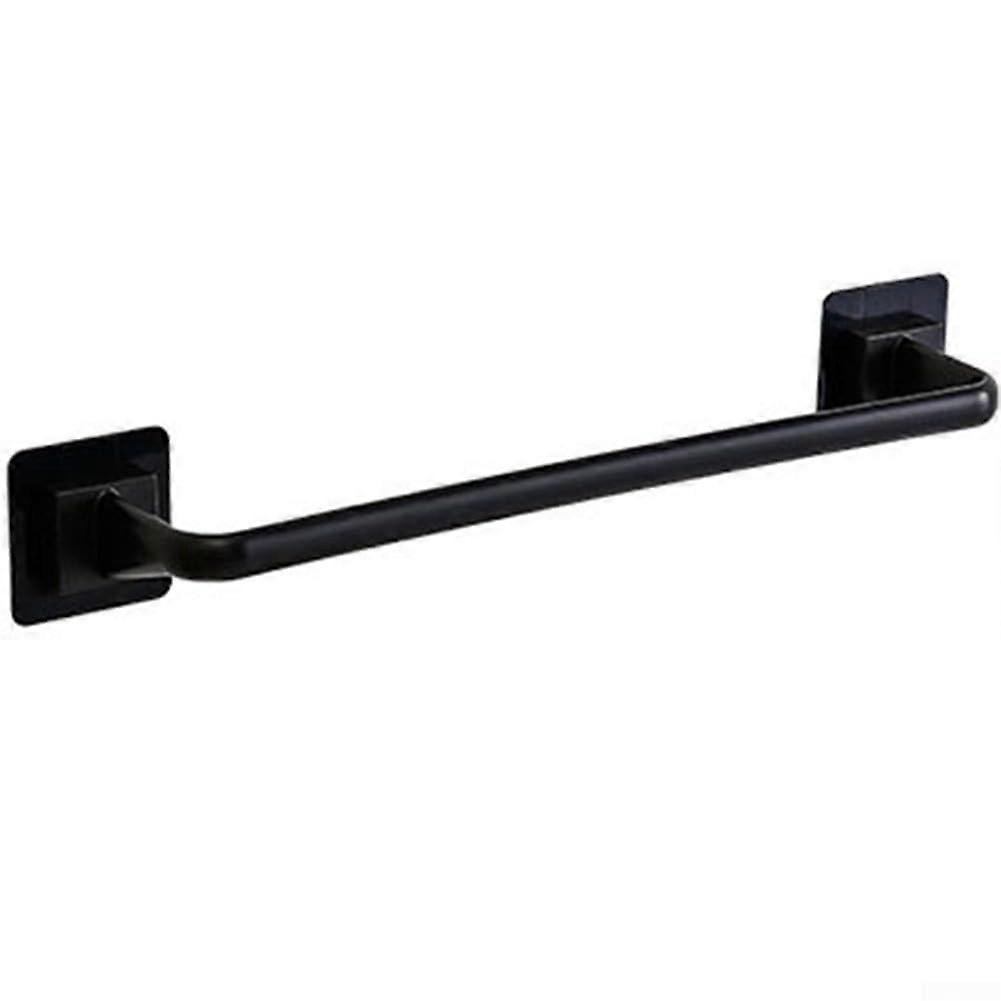 Towel Rail Wall Mounted Bathroom Towel Rack ABS PP No Drill Installation Anti Rust Modern Storage Bar Black L