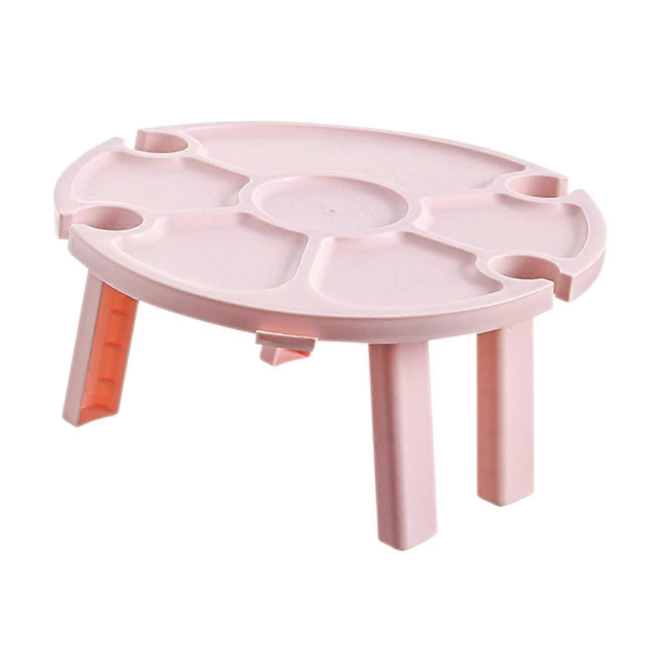Camping Table Portable Picnic Table with Wine Rack for Outdoor Use, Multi-functional, Plastic, Compact Size