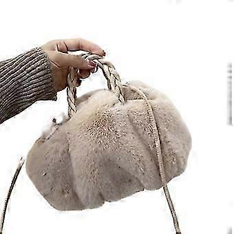 Boeyaa Women cloud-shape dumpling bags Faux Fur and Fuzzy Purse with Shoulder Strap Evening Handbags